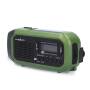 Nedis Notfallradio / Tragbare Ausführung / DAB+ / FM / Batteriebetrieben / Handkurbel / Solar Powered / Stromversorgung über USB / Wecker / Grün / Schwarz