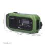Nedis Notfallradio / Tragbare Ausführung / DAB+ / FM / Batteriebetrieben / Handkurbel / Solar Powered / Stromversorgung über USB / Wecker / Grün / Schwarz