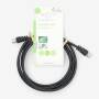 Nedis Satelliten- und Antennenkabel / F Stecker / F Stecker / Vernickelt / 75 Ohm / Doppelt geschirmt / 1.50 m / Rund / PVC / Schwarz / Label