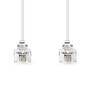 Nedis Telefonkabel / RJ11 Stecker / RJ11 Stecker / 2.00 m / Kabeldesign: Flach / Vergoldet / Kabeltyp: RJ11 / Weiss / Label