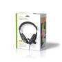 Nedis PC-Headset / Über Ohr / Stereo / 1x 3.5 mm / 2x 3.5 mm / Klappbarer Mikrofon / Schwarz
