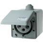 Mennekes 4110 32A5P 6H400V Wanddose Cepex IP44 elektrograu