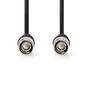 Nedis BNC-Videokabel / BNC-Stecker / BNC-Stecker / Vernickelt / 75 Ohm / 5.00 m / Rund / PVC / Schwarz / Label