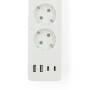 Nedis SmartLife Power Strip / Wi-Fi / 2x USB-A / 2x USB-C™ / 4x plug with earth contact (CEE 7/3) / 16 A / 3680 W / 2.00 m / 0 - 55 °C / Android™ / IOS / Weiss
