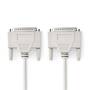 Nedis Serielles Kabel / D-Sub 25-Pin Stecker / D-Sub 25-Pin Stecker / Vernickelt / 2.00 m / Rund / PVC / Elfenbein / Label