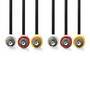 Nedis Composite-Videokabel / 3x Cinch-Stecker / 3x Cinch-Stecker / Vernickelt / 480p / 2.00 m / Rund / PVC / Schwarz / Label