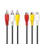 Nedis Composite-Videokabel / 3x Cinch-Stecker / 3x Cinch Buchse / Vernickelt / 480p / 2.00 m / Rund / PVC / Schwarz / Label