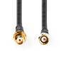 Nedis Antennenkabel / SMA-Stecker / SMA-Buchse / Vergoldet / 50 Ohm / Doppelt geschirmt / 5.00 m / Rund / PVC / Schwarz / Label
