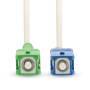 Nedis Glasfaser-Netzwerkkabel / SMF (Single Mode Phase) / SC/APC / SC/UPC / 100 Gbps / 6.00 m / Weiss / Gift Box with Euro Lock