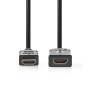 Nedis High Speed ​​HDMI ™ Kabel mit Ethernet / HDMI™ Stecker / HDMI™ Ausgang / 4K@60Hz / ARC / 10.2 Gbps / 2.00 m / Rund / PVC / Schwarz / Label