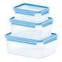 EMSA Frischhaltedosenset Clip & Close 1,0l/2,3l/3,7l 3teilig blau