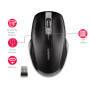 Cherry MW 2310 2.0 Wireless Mouse - Black - USB - Ambidextrous - Optical - RF Wireless - 2400 DPI - Black