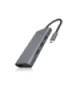 ICY BOX IB-DK4040-CPD - Wired - USB 3.2 Gen 1 (3.1 Gen 1) Type-C - 100 W - 3.5 mm - 10,100,1000 Mbit/s - Anthracite - Black