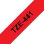 Brother Laminated tape 18mm - Black on red - TZe - Grey - Thermal transfer - Brother - PT-2100VP - PT-7600 - PT-2430PC - PT-2700 - PT-2730 - PT-9600 - PT-9700PC - PT-9800PCN