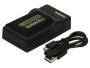 Duracell Digital Camera Battery Charger - USB - Sony NP-FP50 - 70 - 90 - 51 - 71 - 91 - Black - Indoor battery charger - 5 V - 5 V