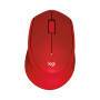 Logitech M330 Silent Plus - Right-hand - Mechanical - RF Wireless - 1000 DPI - Red