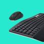 Logitech MK850 Performance - Full-size (100%) - Wireless - RF Wireless + Bluetooth - QWERTZ - Black - Mouse included