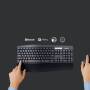 Logitech MK850 Performance - Full-size (100%) - Wireless - RF Wireless + Bluetooth - QWERTZ - Black - Mouse included