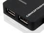 Conceptronic 4 Ports Travel USB Hub - USB 2.0 - 480 Mbit/s - Black - China - USB - 40 mm