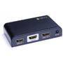 TECHLY HDMI2.0 Splitter 4K UHD 3D 2-Port schwarz  Ermoeglicht das gleiche Bild auf zwei Monitoren gl