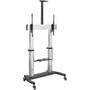 STARTECH.COM Mobile TV Stand - For 60-100inch Display 100kg Height Adjustable Rolling TV Floor Stand