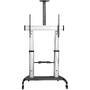 STARTECH.COM Mobile TV Stand - For 60-100inch Display 100kg Height Adjustable Rolling TV Floor Stand
