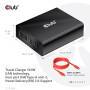 Club 3D TRAVEL CHARGER 132W GAN TECHNOLOGY FOURPORT USB TYPE-A AND -C POWER DELIVERY(PD) 3.0 SUPPORT