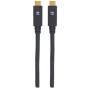 Manhattan USB-C to USB-C Cable - 2m - Male to Male - 5 Gbps (USB 3.2 Gen1 aka USB 3.0) - 3A (fast charging) - SuperSpeed USB - Black - Lifetime Warranty - Polybag - 2 m - USB C - USB C - USB 3.2 Gen 1 (3.1 Gen 1) - 5000 Mbit/s - Black