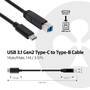 Club 3D Kabel USB 3.1 Typ C> B 1.0m St/St retail - Cable - Digital