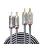 Lindy 35347 - 2 x RCA - Male - 2 x RCA - Male - 3 m - Anthracite