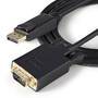 StarTech.com 3 ft DisplayPort to VGA Adapter Converter Cable – DP to VGA 1920x1200 - Black - 0.91 m - DisplayPort - VGA (D-Sub) - Male - Male - Straight