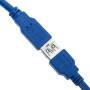 Techly ICOC-U3-AA-005-EX - 0.5 m - USB A - USB A - USB 3.2 Gen 1 (3.1 Gen 1) - 5000 Mbit/s - Blue
