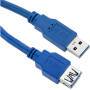 Techly ICOC-U3-AA-005-EX - 0.5 m - USB A - USB A - USB 3.2 Gen 1 (3.1 Gen 1) - 5000 Mbit/s - Blue
