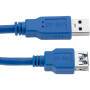 Techly ICOC-U3-AA-005-EX - 0.5 m - USB A - USB A - USB 3.2 Gen 1 (3.1 Gen 1) - 5000 Mbit/s - Blue
