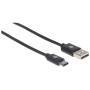MANHATTAN USB Kabel 2.0 C -> A St/St  1.00m schwarz (353298)