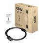 Club 3D USB Type-C Cable M/M 0.8Meter Active PD ~100Watt 4K60Hz - 0.8 m - USB C - USB C - USB 3.2 Gen 2 (3.1 Gen 2) - Male/Male - Black