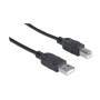 MANHATTAN USB Kabel A -> B St/St  1.80m schwarz (333368)