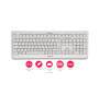 Cherry KC 1000 - Keyboard - Laser - 4 keys QWERTZ - Gray, White