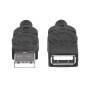 MANHATTAN USB Kabel A -> A St/Bu  1.80m schwarz Verl. (338653)