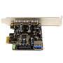 StarTech.com 4-Port PCI Express USB 3.0 Card - PCIe - USB 3.2 Gen 1 (3.1 Gen 1) - Full-height / Low-profile - PCI 2.0 - Black - Stainless steel - 3 m