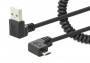 MANHATTAN Spiralkabel USB-A auf Micro-USB Ladekabel 1m schwa (356237)