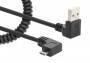 MANHATTAN Spiralkabel USB-A auf Micro-USB Ladekabel 1m schwa (356237)