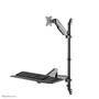 NEOMOUNTS wall mounted sit-stand workstation Screen Keyboard & Mouse (WL90-325BL1)