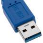 Techly USB3.0 Verlängerungskabel Stecker/Buchse TypA 1m blau (ICOC-U3-AA-10-EX)