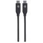 Manhattan USB-C to USB-C Cable - 2m - Male to Male - 480 Mbps (USB 2.0) - 5A (super fast charging) - Hi-Speed USB - Black - Lifetime Warranty - Polybag - 2 m - USB C - USB C - USB 2.0 - 480 Mbit/s - Black