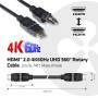 Club 3D Club3D HDMI-Kabel A -> A 2.0 360° Drehbar 4K60Hz UHD 2 Meter retail (CAC-1360)