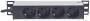 Intellinet 10" 1U Rackmount 4-Way Power Strip - German Type" - With Power Indicator - No Surge Protection - 1.8m Power Cord (Euro 2-pin plug) - Basic - 1U - Horizontal/Vertical - Grey - 4 AC outlet(s) - Type F