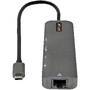 STARTECH.COM USB-C Multiport Adapter USB-C to 4K 60Hz HDMI 2.0 100W PD Pass-through SD GbE USB-C Min