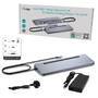I-TEC USB-C Metal Ergonomic 4K 3x Display Docking Station with PD 100 W + i-tec Universal Charger 10