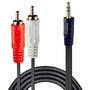 LINDY Audiokabel RCA 3.5mm/2m 2xRCA/3.5mm m/m vergoldet (35681)